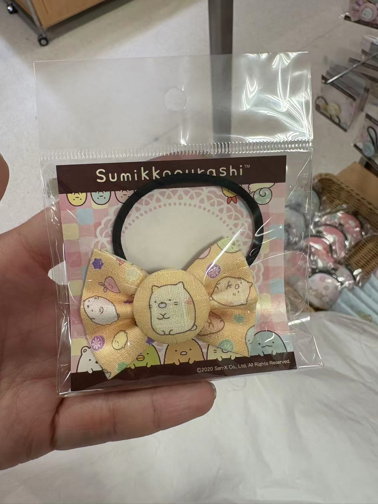 0104 角落生物 猫咪 黄色主题发绳