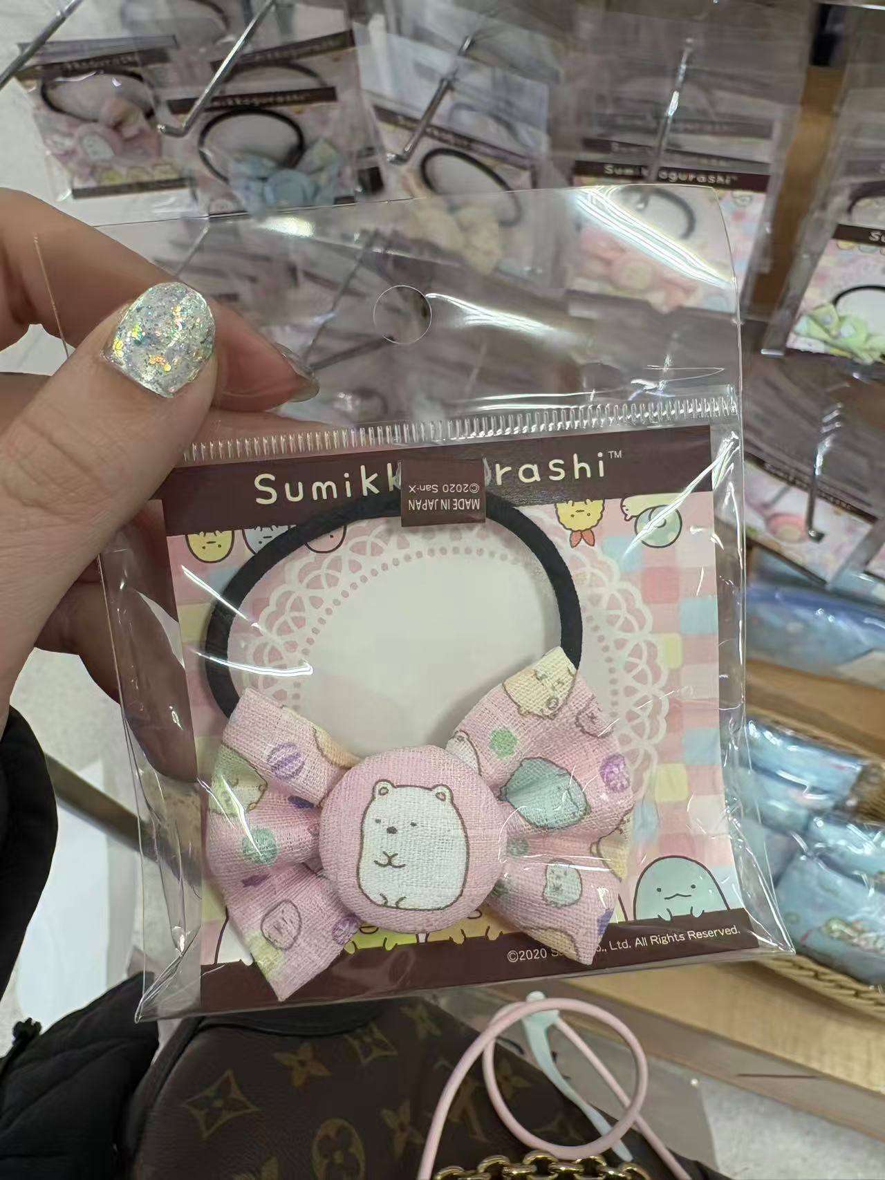 0104 角落生物 白熊主题粉色 发绳