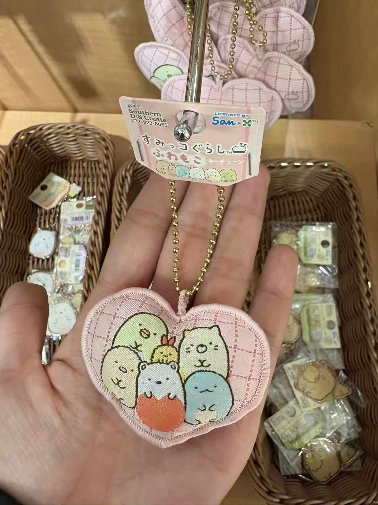 0104 角落小伙伴 粉色爱心形挂件