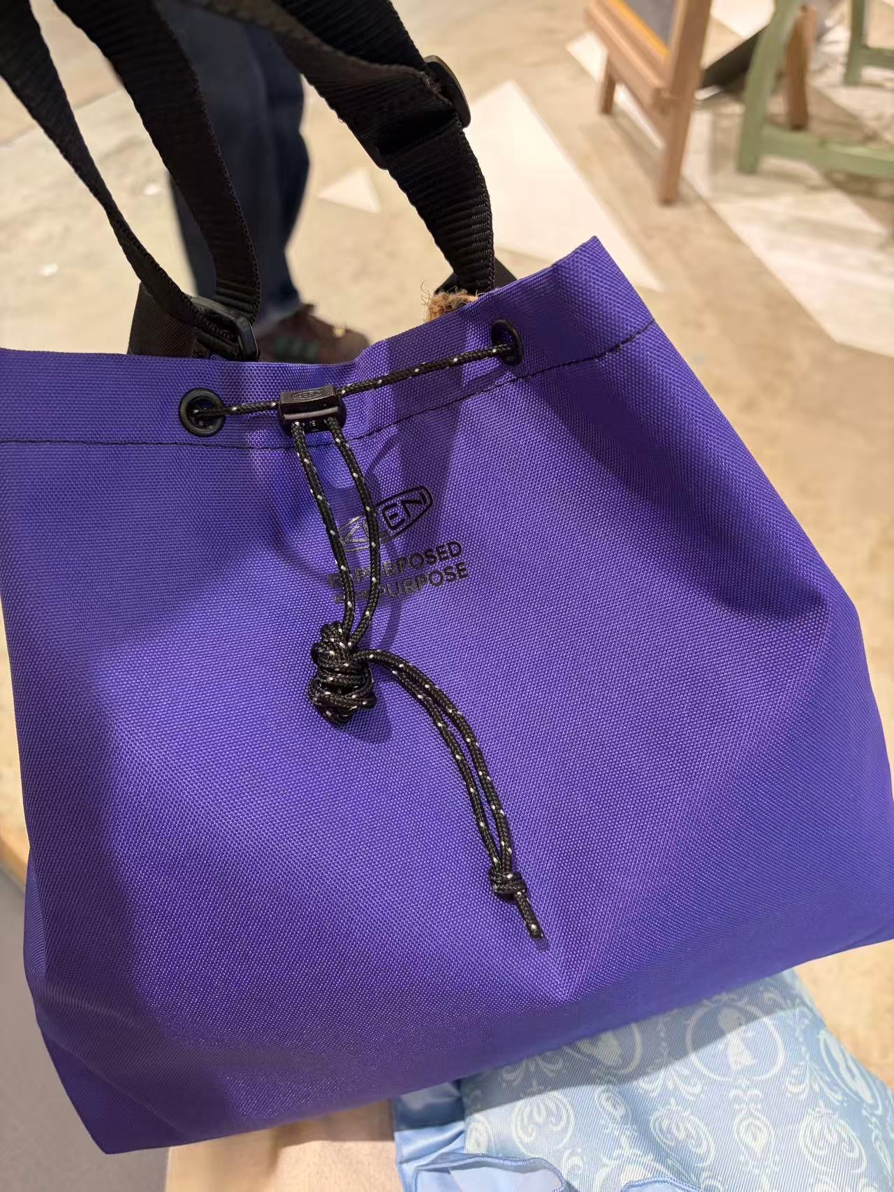 0105 keen紫色 抽绳 包