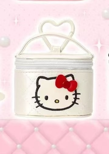 0109 三丽鸥 白色kt化妆包造型mini首饰盒挂件