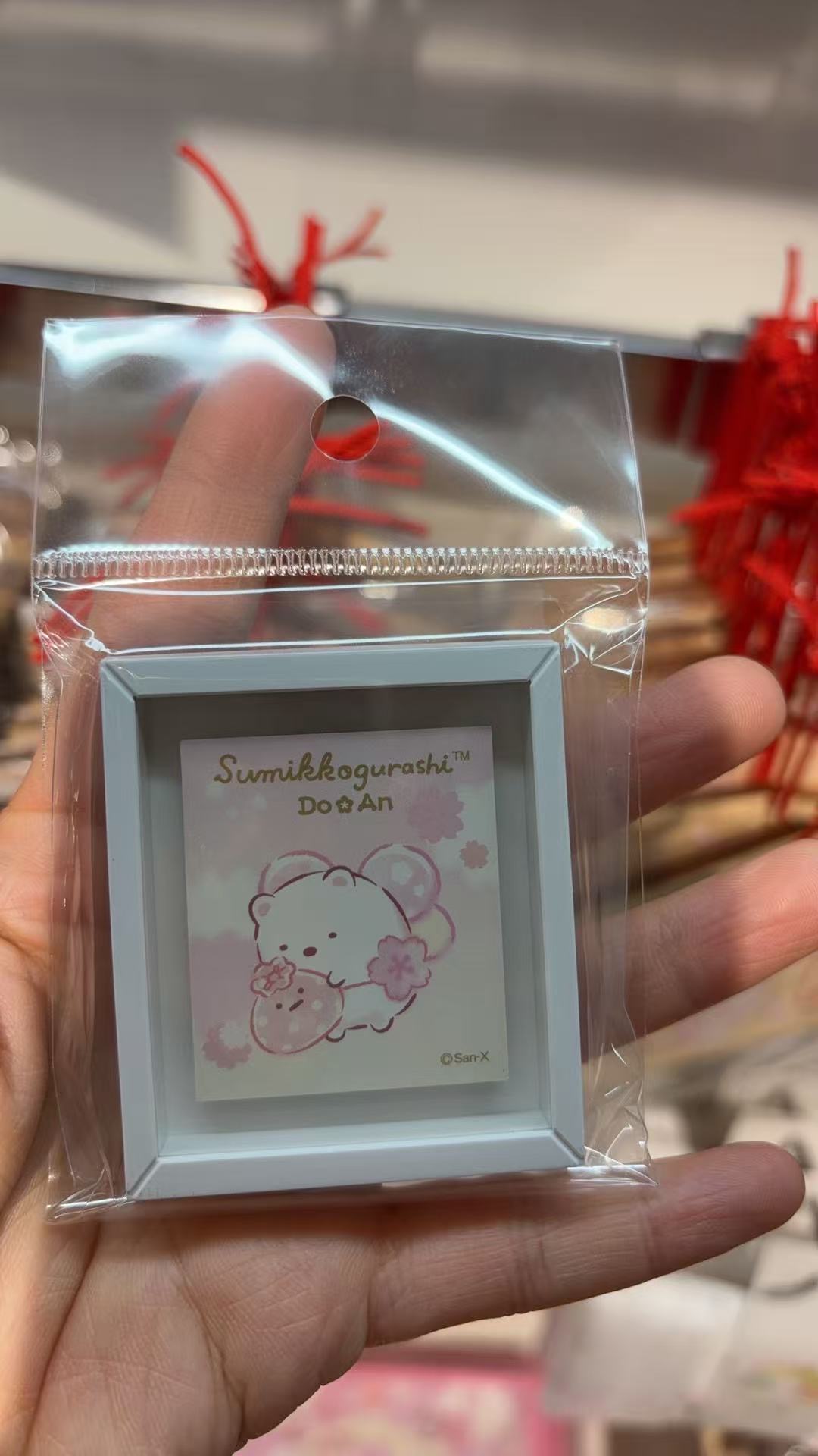 0108 角落生物 白熊 相框造型冰箱贴