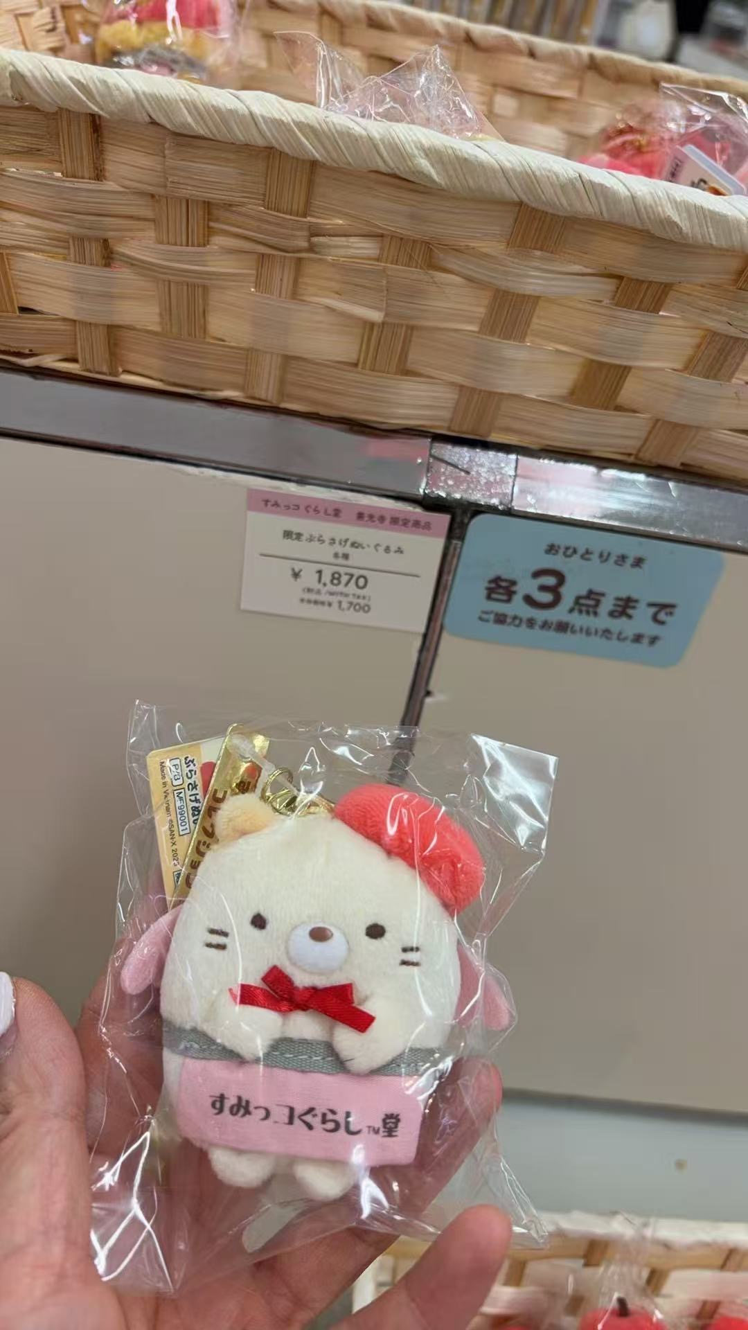 0108 角落生物天使猫咪善光寺限定毛绒挂件