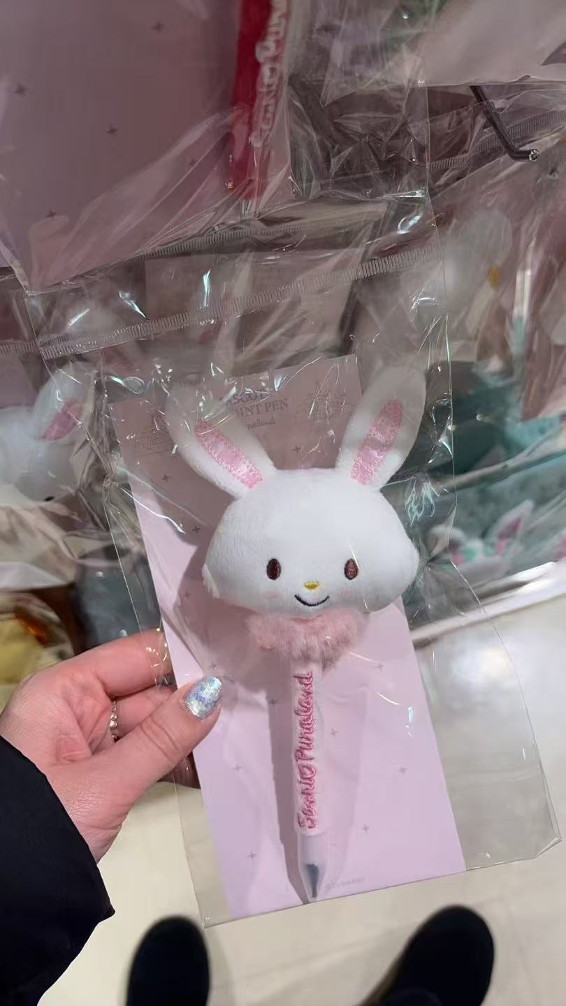 0109 三丽鸥 毛绒许愿兔大头 圆珠笔