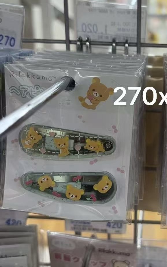 0110 折扣店 熊哥发夹 一对