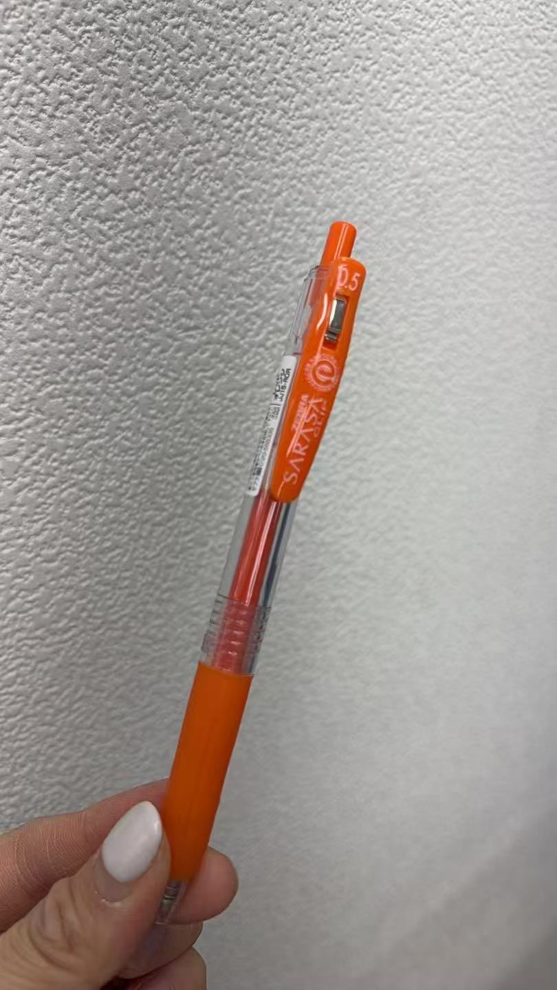 0115 折扣店 zebra 橙色中性笔