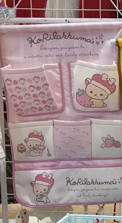 0116 轻松熊联名收纳袋挂袋 粉色妹妹