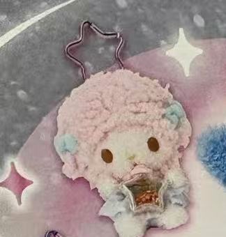 2月新品 三丽鸥 小羊星星扣毛绒挂件