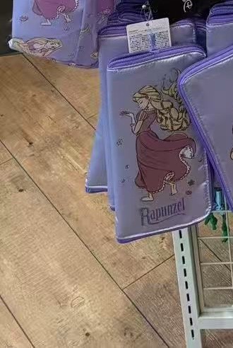 0127  迪士尼长发公主紫色多功能收纳袋笔袋