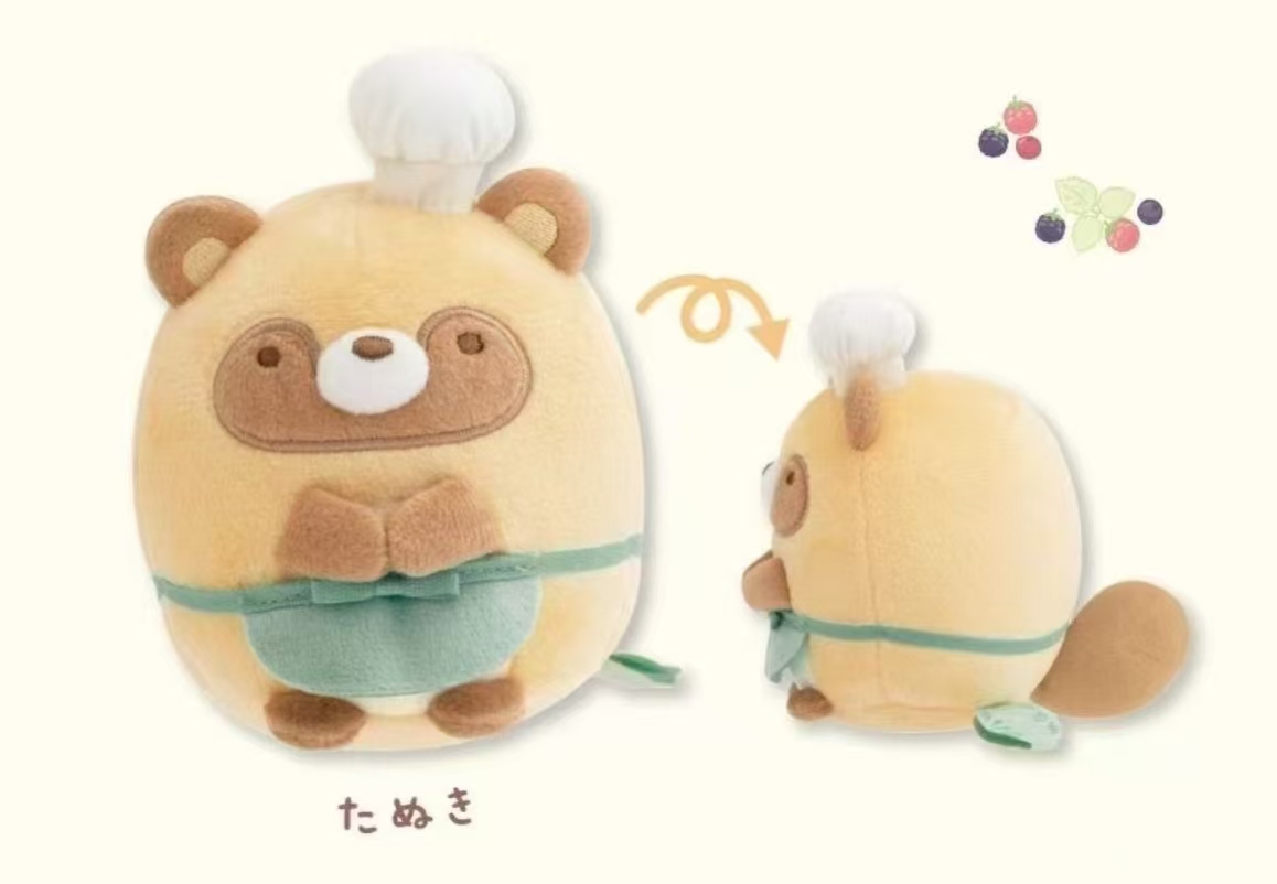 0203 角落小伙伴 狸猫餐厅 狸猫 毛绒玩偶