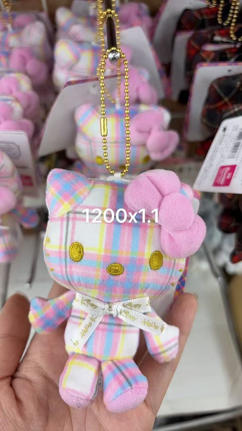 0128 折扣店 三丽欧粉格子kt挂件 