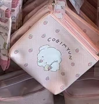 0130 小麦云 粉色大号化妆收纳包