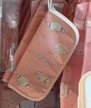 0130 小麦云图案粉色雨伞收纳包