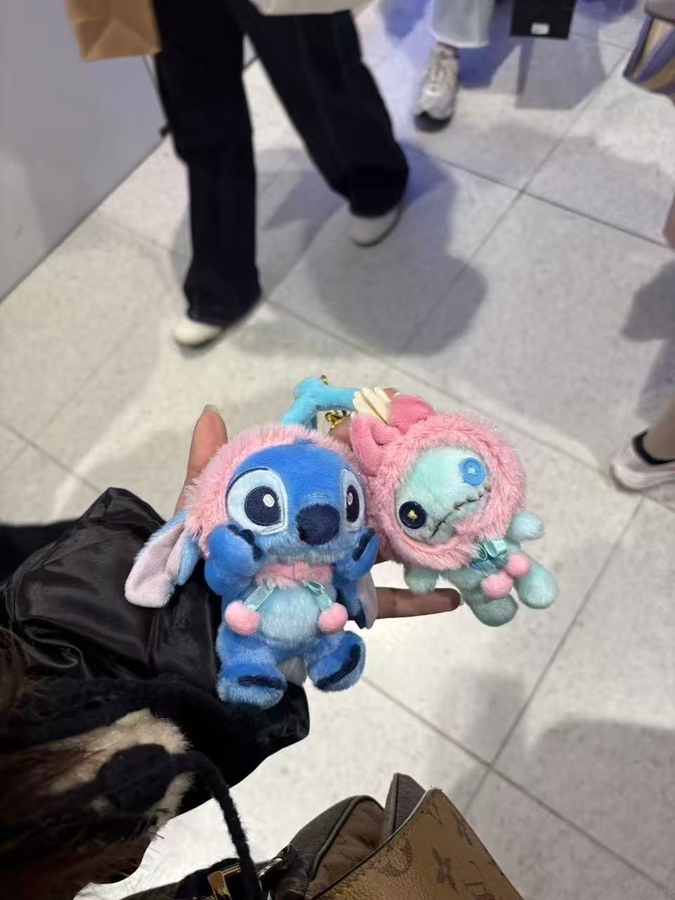 0201 迪士尼《星际宝贝》史迪仔和小金毛绒挂件