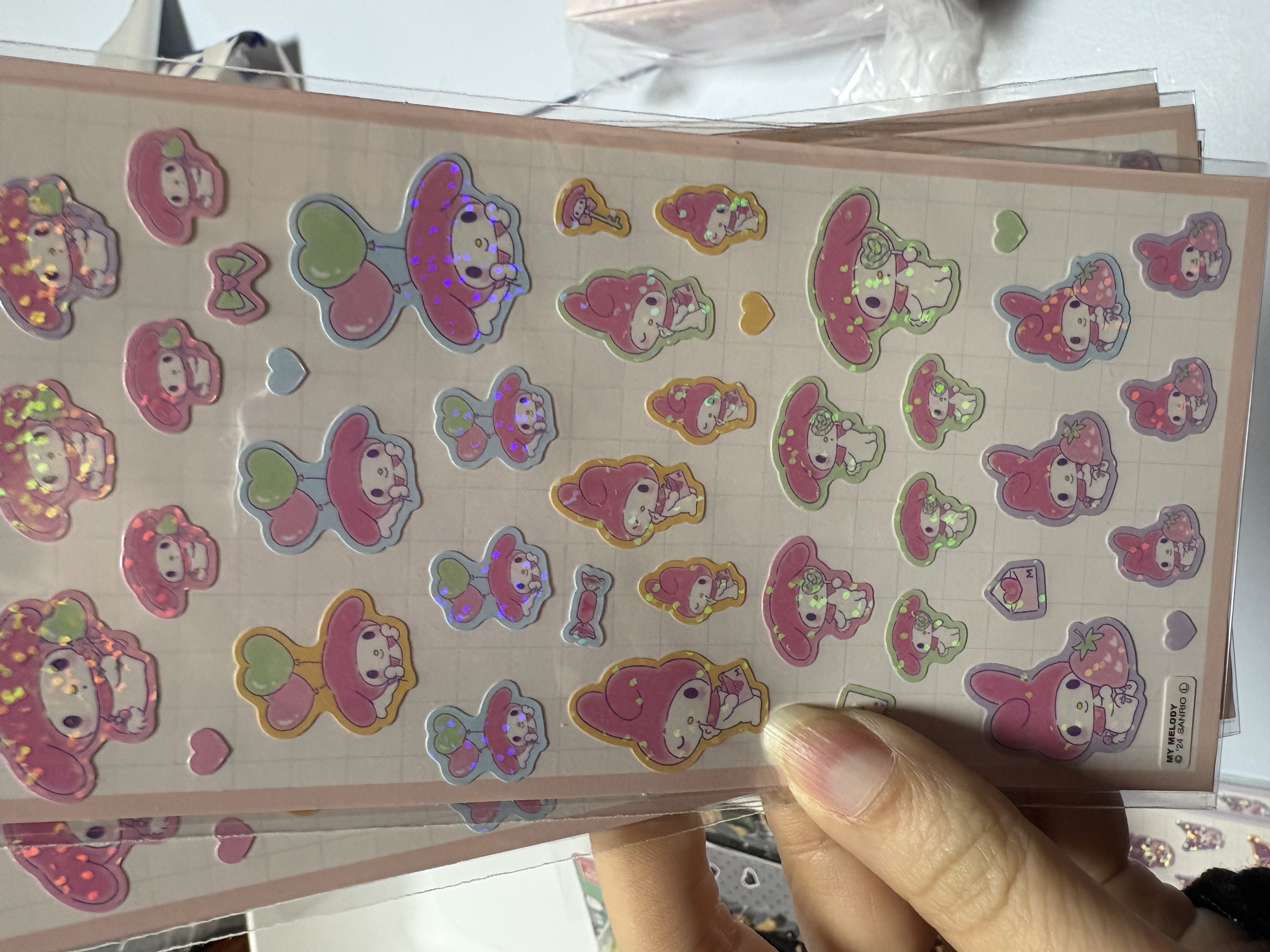 三丽鸥镭射贴纸美乐蒂