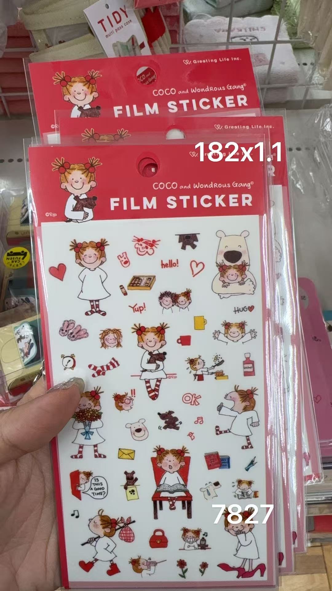 0203 折扣店Greeting Life小女孩贴纸