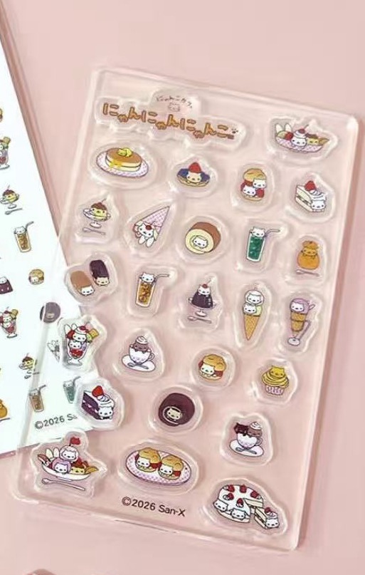 0204 甜点猫 立体贴纸