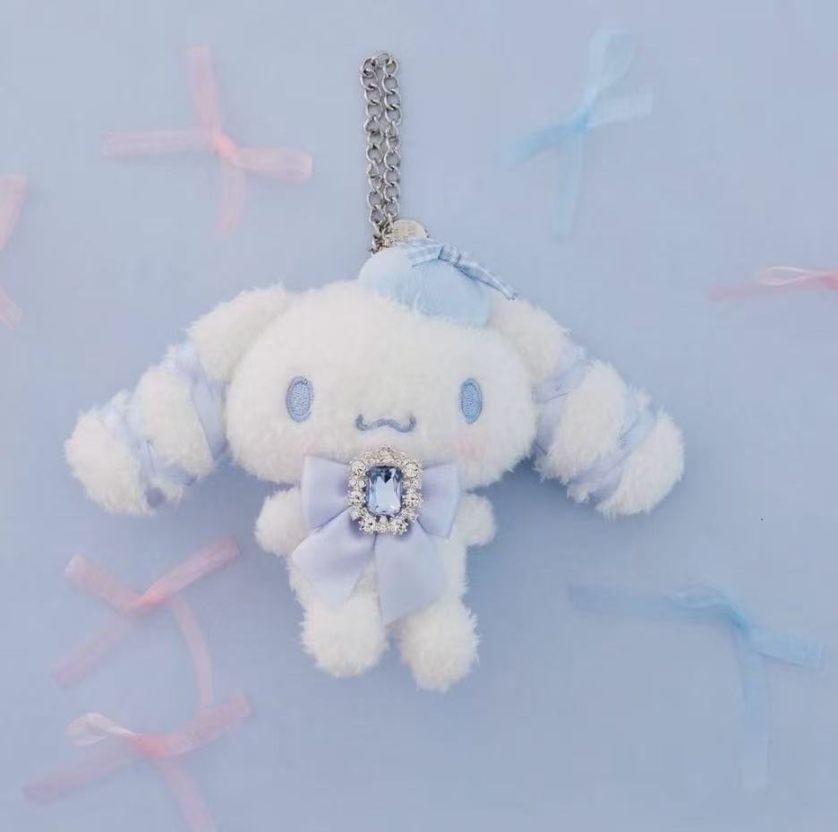 0227 三丽欧MDF联名 玉桂狗 蓝丝带挂件 51汇起接