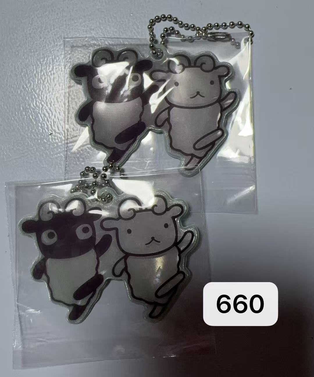 0214 阿郎基 跳舞的两只羊 钥匙扣 