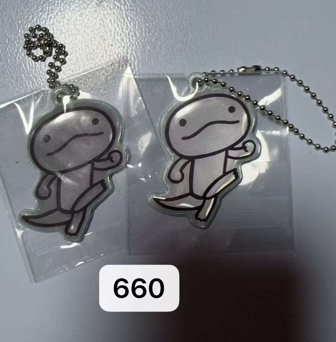 0214 阿郎基 银白色扁扁嘴 钥匙扣