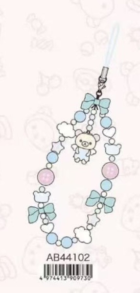 0004预定 轻松熊新品 熊妹蓝色手机链6折49汇