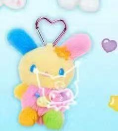 0218 三丽鸥 花小兔 心形扣毛绒挂件 51汇