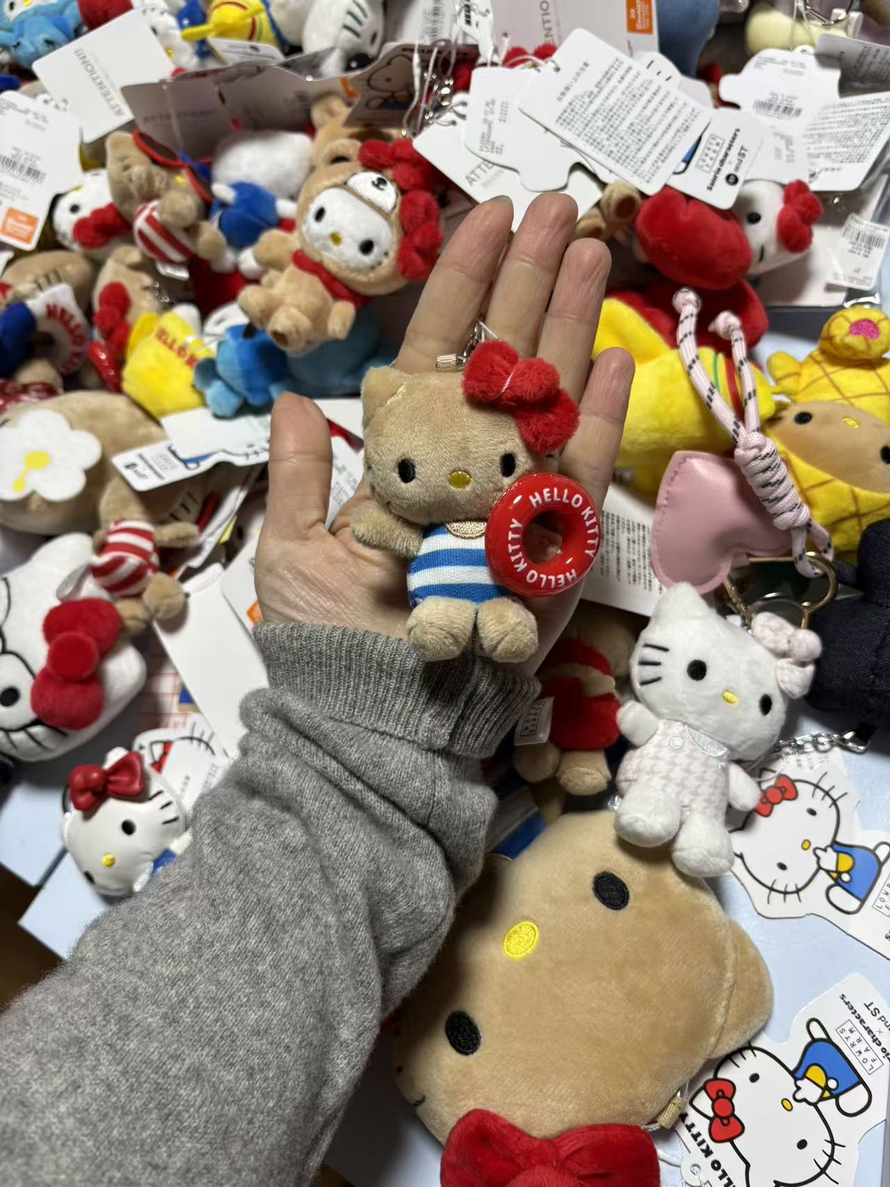 0218 Me kt 蓝衣服红色泳圈 毛绒挂件 51汇