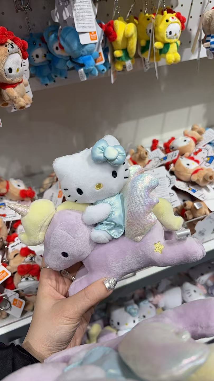 0218 三丽鸥 Kitty穿蓝色衣服起紫色独角兽