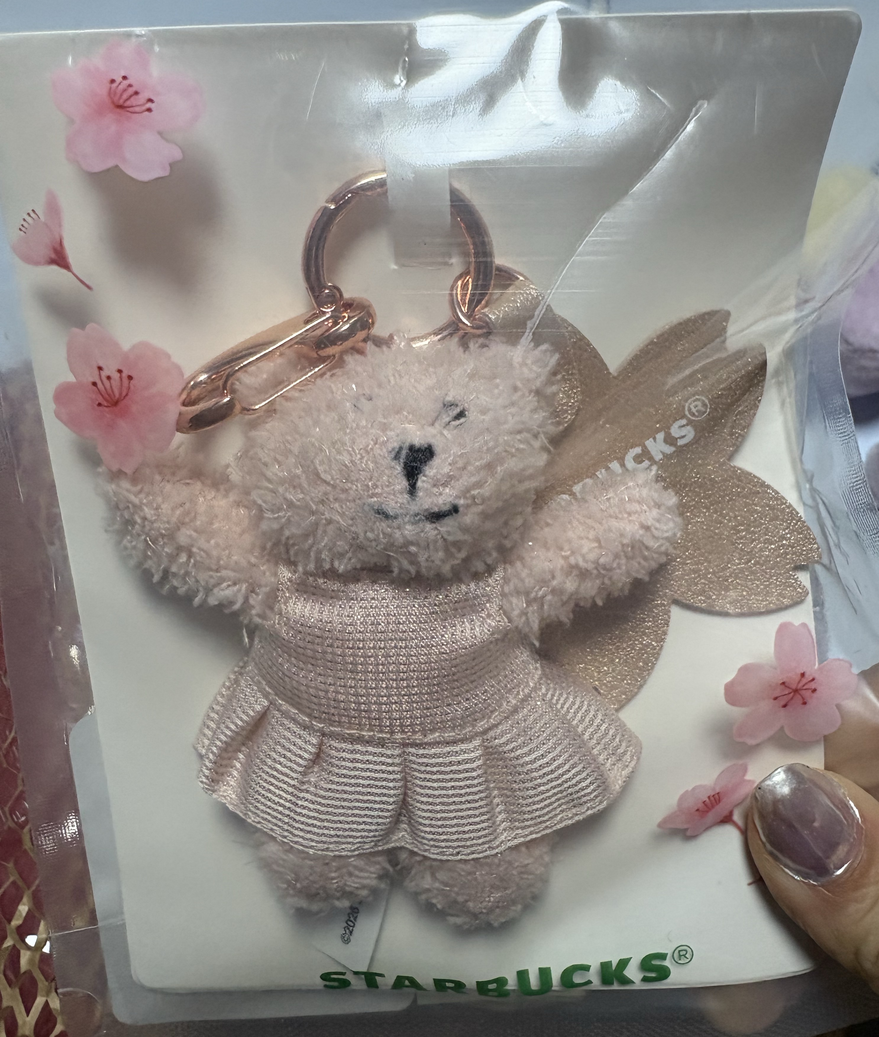 0218星巴克毛绒小熊挂件