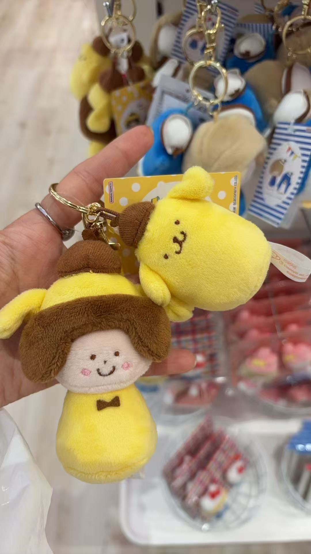 0220 三丽鸥 布丁狗和小女孩毛绒挂件