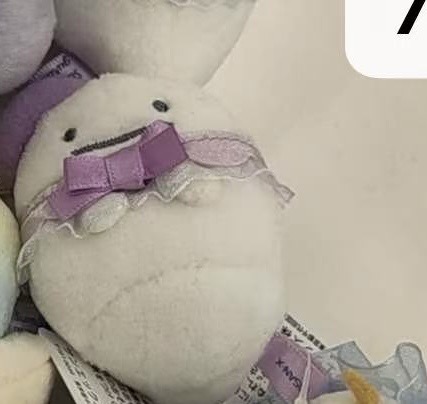 0222 折扣店 角落小幽灵紫色帽子毛绒玩偶