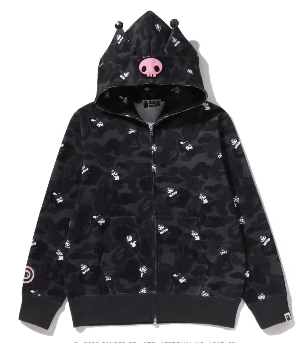 0228三丽鸥bape黑色库洛米外套 L码51汇