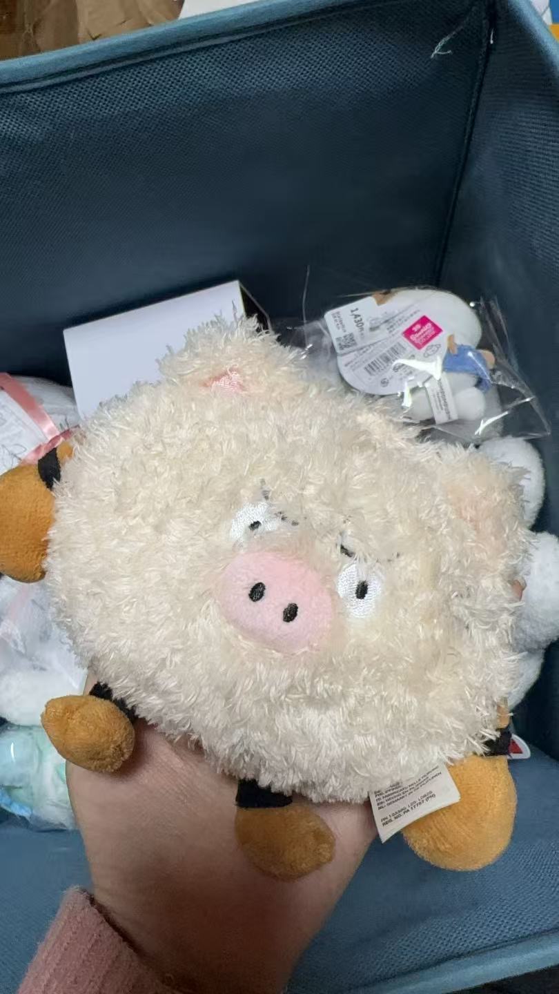 0301 米色羊羔毛猪人玩偶 