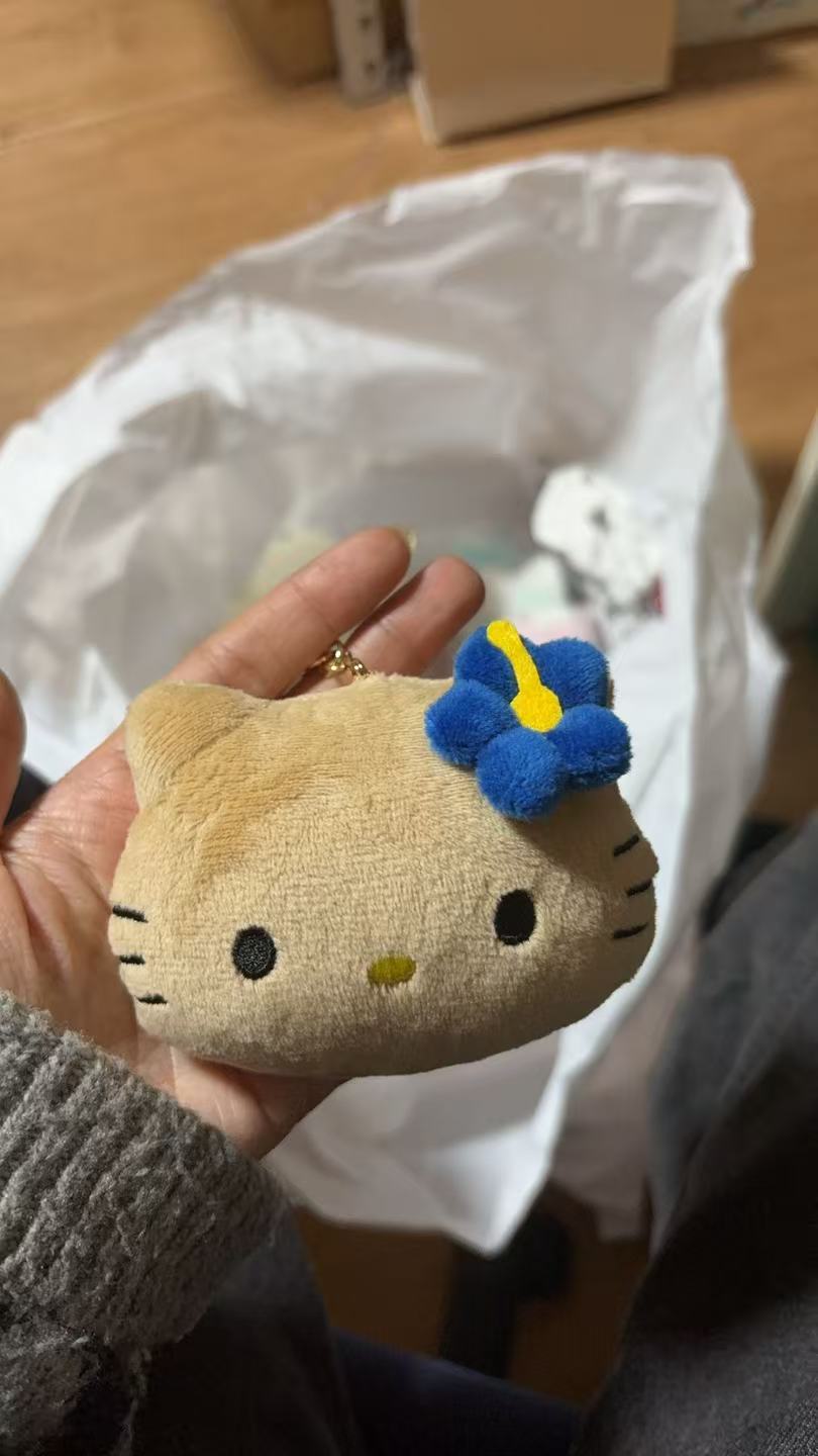 0301 三丽欧黑皮大头蓝色头花 钥匙扣