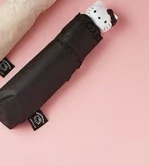 0302 三丽鸥 白色kt黑色Wpc. 联名晴雨两用折叠伞