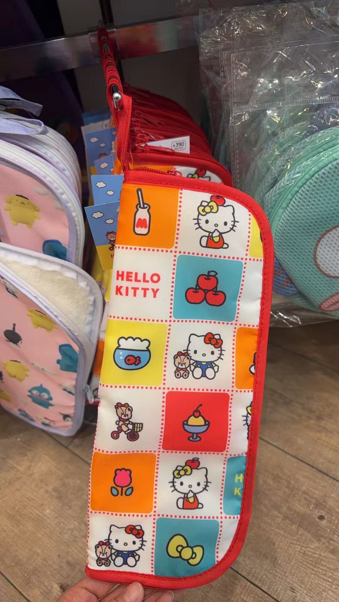 0303 kt彩色方格子图案 雨伞收纳包