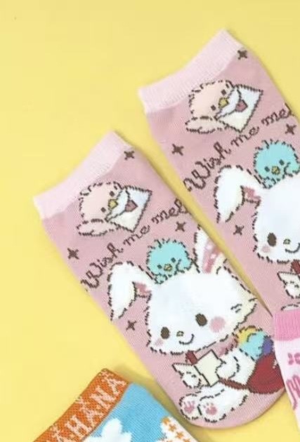 0306 许愿兔粉色袜子 5汇