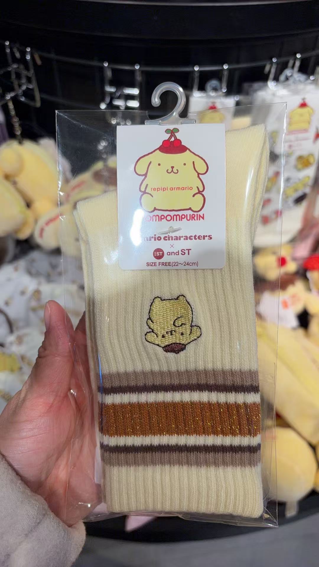 0305 三丽鸥 布丁狗 黄色袜子