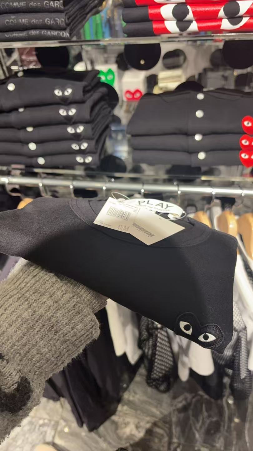 0306 川久保玲PLAY经典爱心眼睛T恤黑色爱心刺绣款s码9折