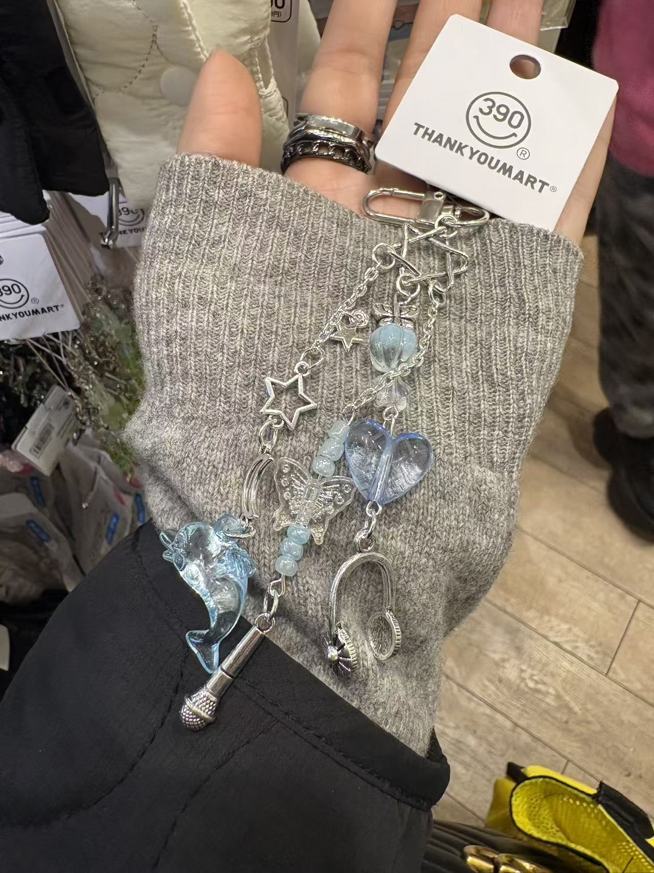 0309 古早蓝色海豚钥匙扣 