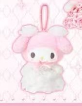 JP 0309 三丽欧美乐蒂白色裙子 毛绒挂件 5汇起接