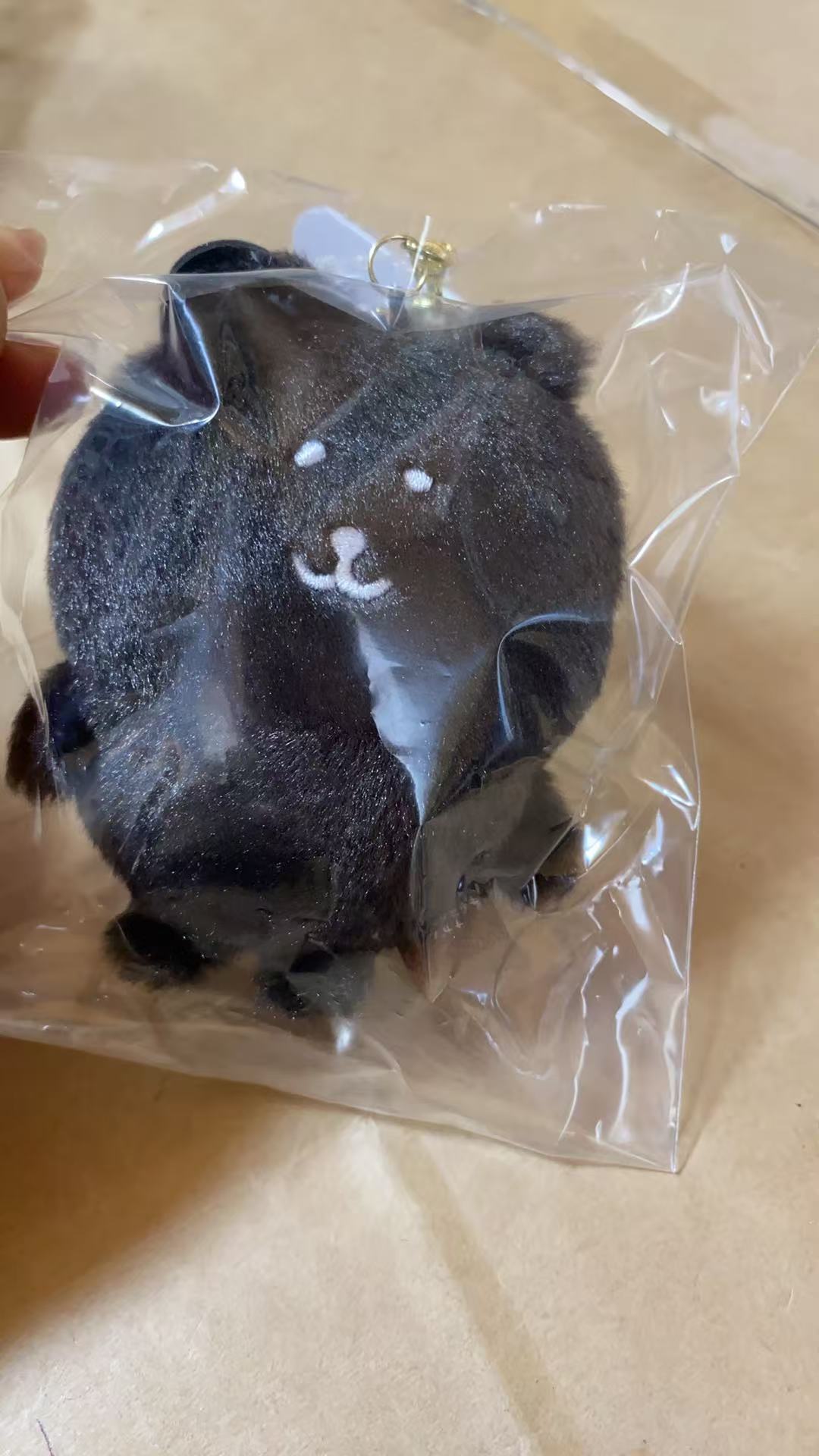 43汇自嘲熊 黑色熊 毛绒挂件