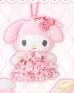 JP 0309 三丽欧美乐蒂粉色玫瑰裙毛绒挂件 5汇起接