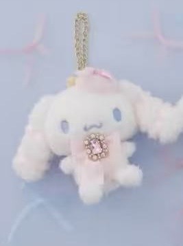 0007 受注mdf玉桂狗粉色毛绒挂件48汇预定