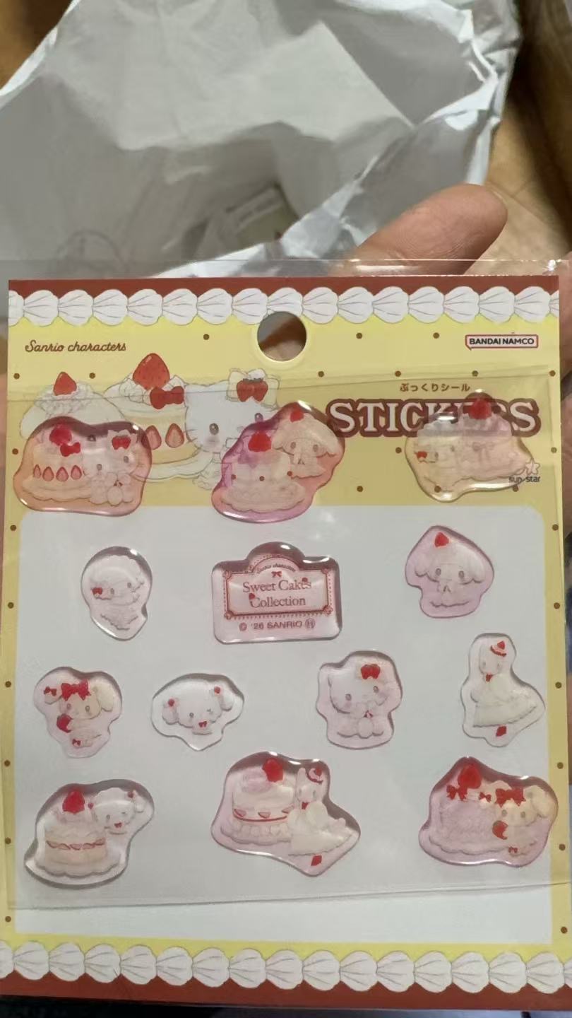 0315 三丽鸥蛋糕系列立体泡泡贴纸5汇