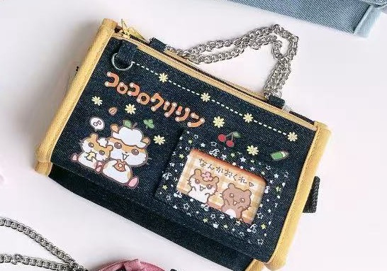 JP 0318 三丽欧古早系列可乐铃 黄色 牛仔包 48汇起接 