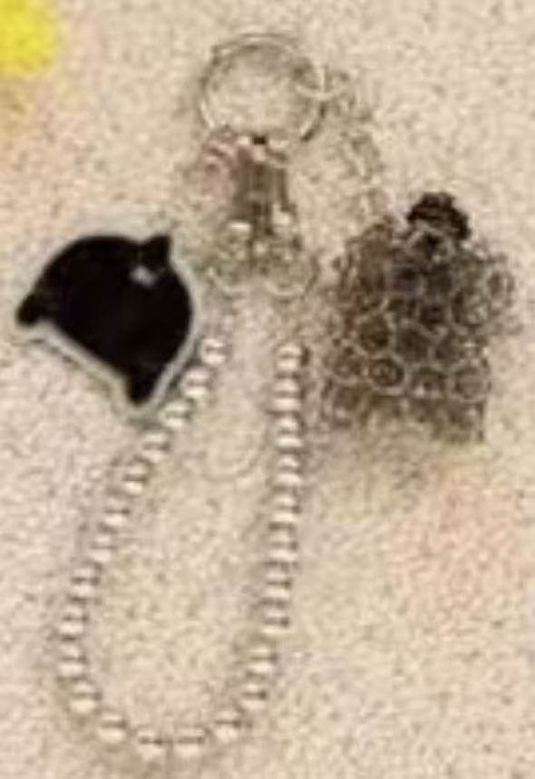 0320 三丽鸥 布丁狗黑色珠子钥匙扣挂件5汇