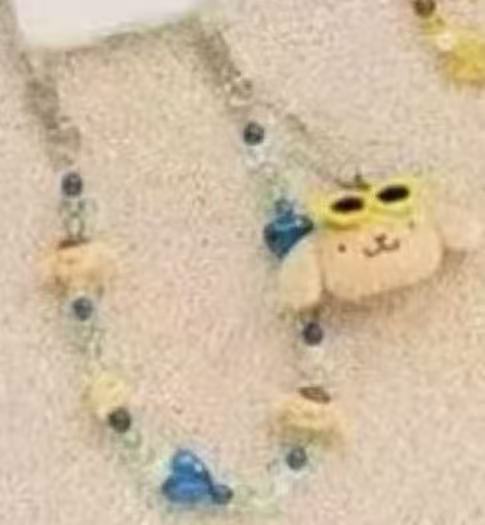 0320 三丽鸥 布丁狗头戴墨镜手机挂件5汇