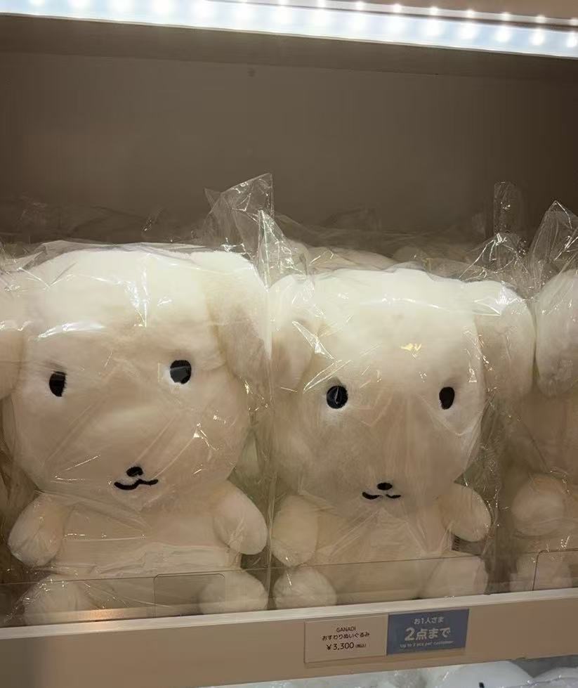 0323  Ganadi 小白狗大号毛绒玩偶5汇