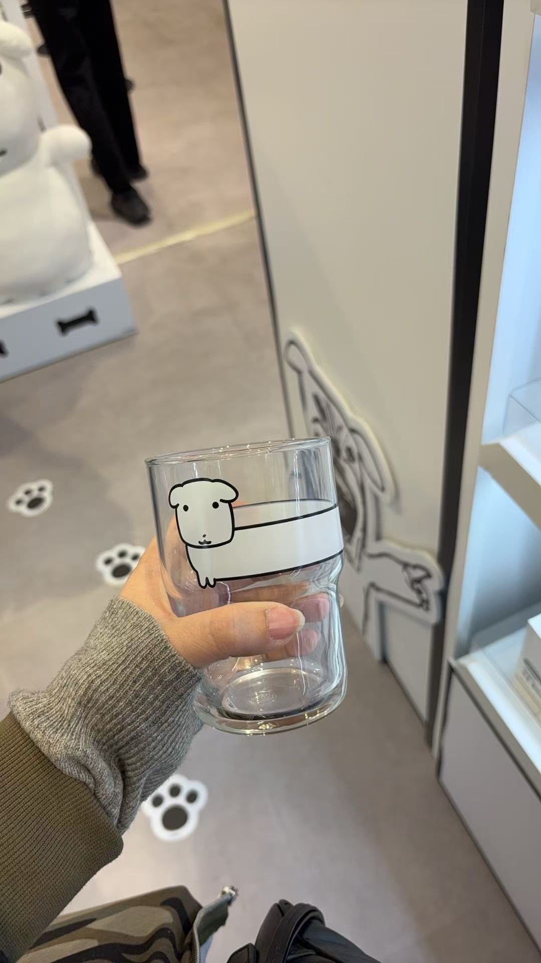 0323  Ganadi 小白狗玻璃杯5汇